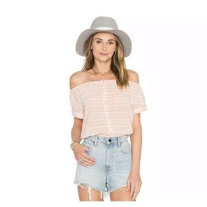 Mara Hoffman Stripe Printed Button Front T7